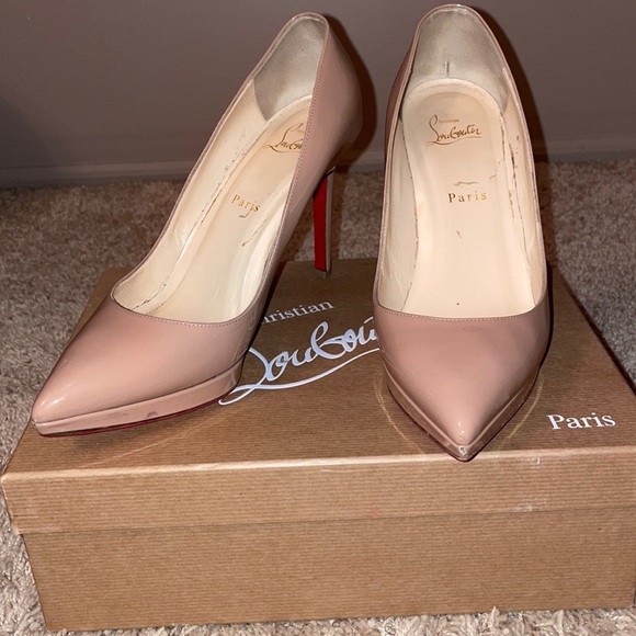 Christian Louboutin Pigalle Plato 100 mm Nude 39.5 - Picture 2 of 9